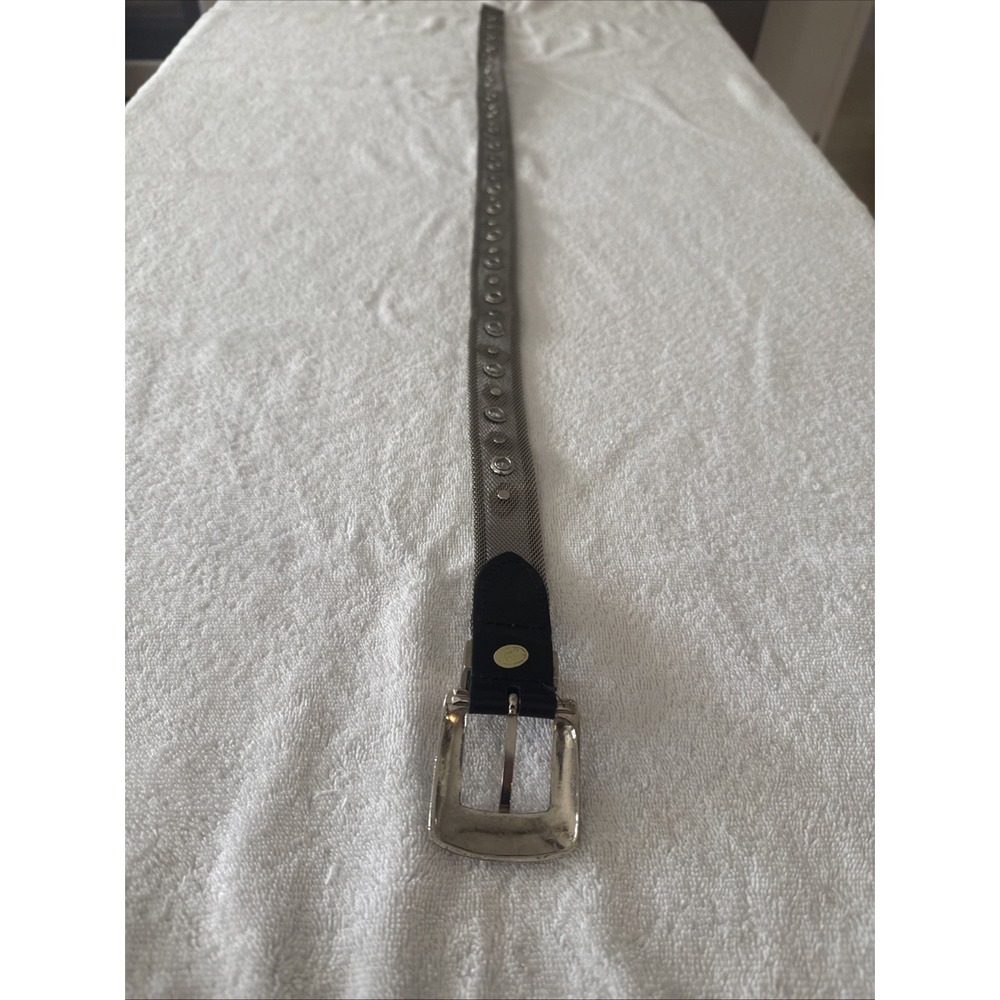 Women's Silver Metal Mesh Belt Unbranded Length 36" 1" 1/4 Wide - Picture 9 of 9